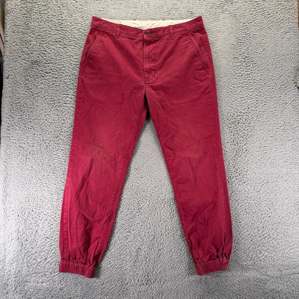 Levi's Pant Mens 36x30 Red Cotton Jogger Tapered Leg Streetwear Workwear Stretch